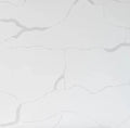 Calacatta Classic White Quartz countertops featuring a bright white background with soft grey veining.