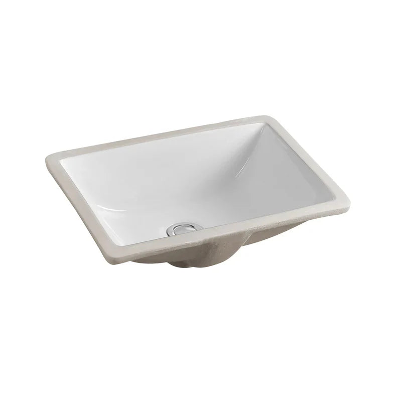 19-1/2" L x 15-15/16" W x 8-1/16" H Undermount Bathroom Sink