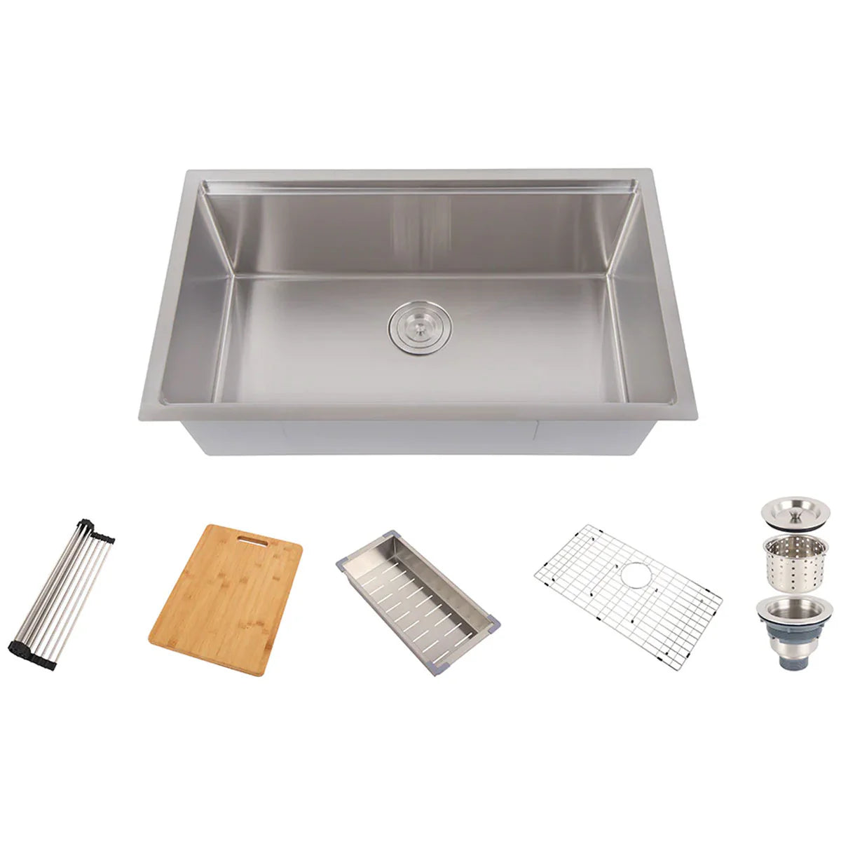 18G 32" Stainless Steel Undermount Kitchen Sink